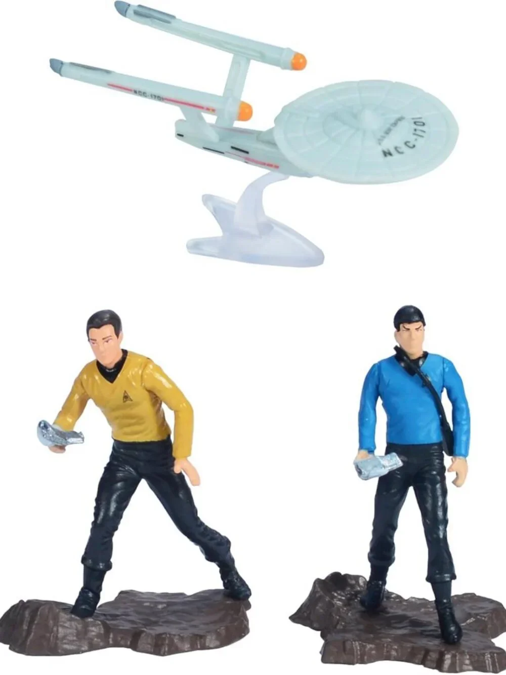 Mini Star Trek Bundle: Set of 3 Micro Figures - Collectible Sci-Fi Toys